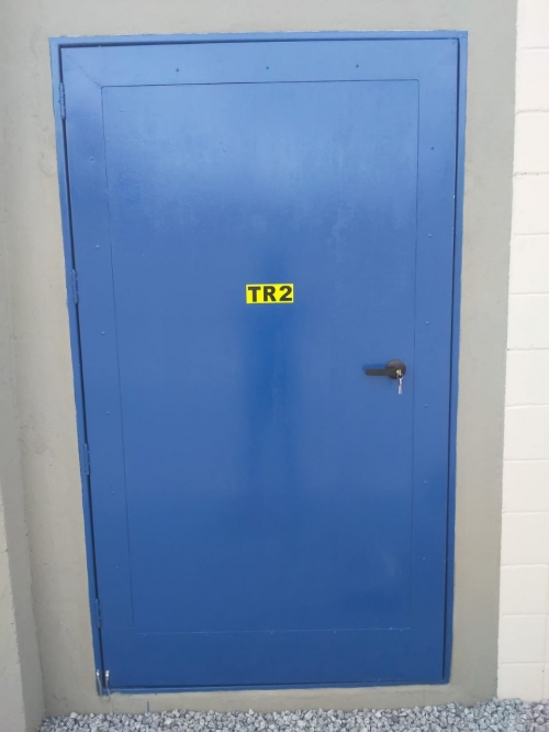 Porta Atenuação de Ruído – Barreira acústica - ETD DONA BENTA. Cliente: CPFL; EDP BANDEIRANTE e MONTELBRAS ENGENHARIA