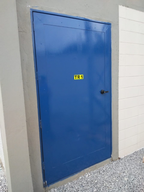 Porta Atenuação de Ruído – Barreira acústica - ETD DONA BENTA. Cliente: CPFL; EDP BANDEIRANTE e MONTELBRAS ENGENHARIA